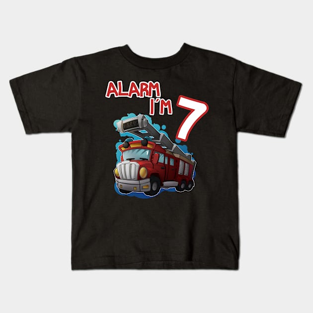 Alarm I´m 7 design for boy or girl Kids T-Shirt by Schimmi